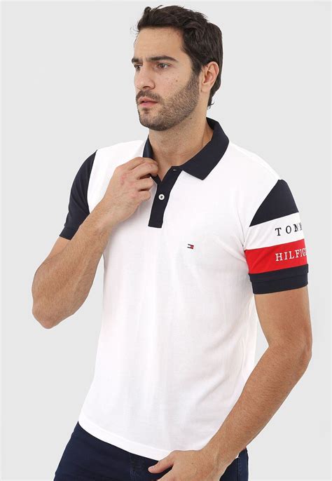 polo tommy hilfiger hombre blanca|tommy hilfiger jeans.